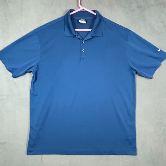 Nike Other - Nike Golf Polo Shirt Mens XL Blue Dri Fit Short Sleeve Stretch Fabric‎ Collared